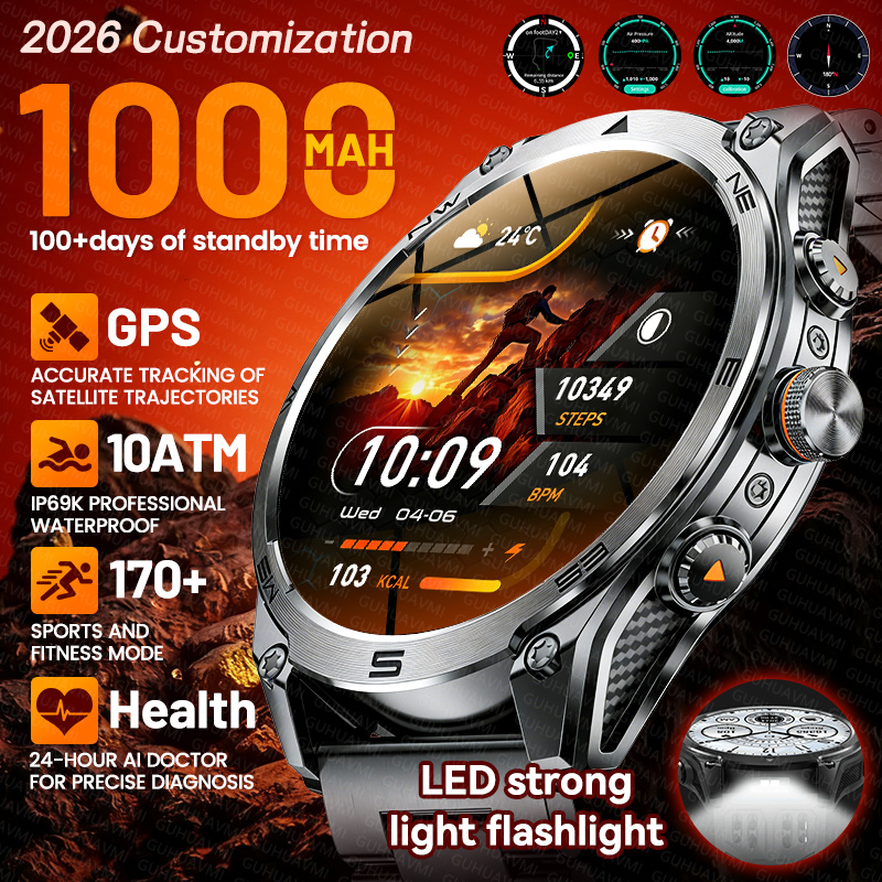 Новые мужские смарт-часы 2026  – обзор и цена Smartwatch Custom